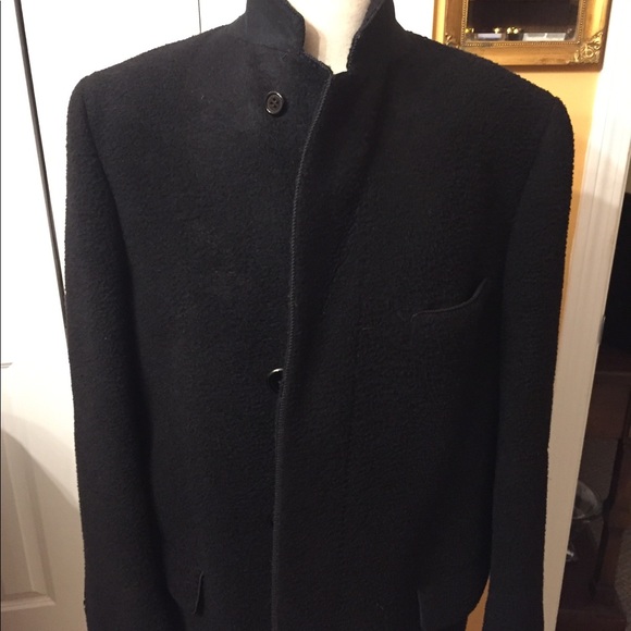 Vintage genuine Montagnac Overcoat Sz 38 black - Picture 4 of 8